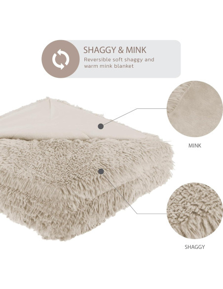 Manta Reversible Ultra Suave Hyde Lane 50x60 Beige/Kahki Manta Reversible Ultra Suave Hyde Lane 50x60 Beige/Kahki