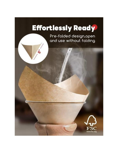 Filtros de café preplegados Bake Choice 50 unidades 6" Filtros de café preplegados Bake Choice 50 unidades 6"