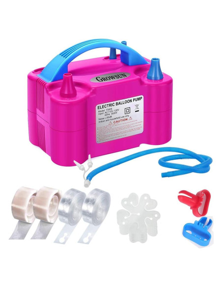 Bomba de Aire Eléctrica Growsun 600W para Globos - Rojo Rosa Bomba de Aire Eléctrica Growsun 600W para Globos - Rojo Rosa
