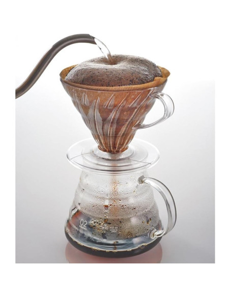 Filtros de café Hario V60 100 unidades + Goteador plástico Filtros de café Hario V60 100 unidades + Goteador plástico