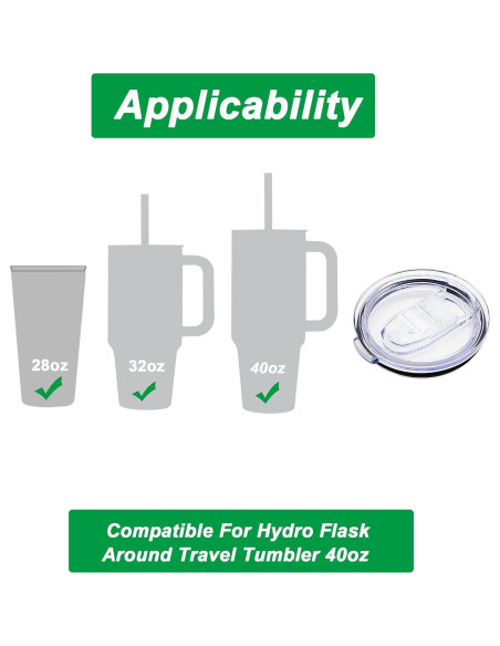 Tapa de Reemplazo para Tumbler Hydro Flask 40oz Dasezsdt 2Pcs Tapa de Reemplazo para Tumbler Hydro Flask 40oz Dasezsdt 2Pcs
