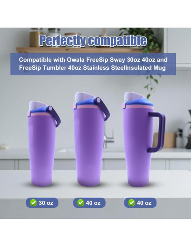 4 Tapones de Reemplazo Silicona JTJEI para Owala 30oz 40oz