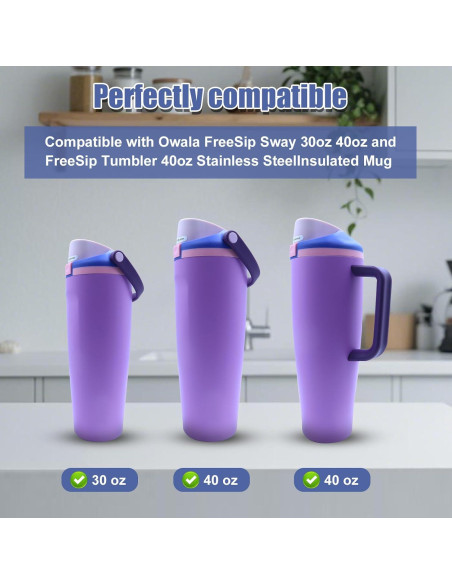 4 Tapones de Reemplazo Silicona JTJEI para Owala 30oz 40oz 4 Tapones de Reemplazo Silicona JTJEI para Owala 30oz 40oz