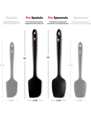 Set de Espátula y Cucharón de Silicona DI ORO 2 Piezas Negro