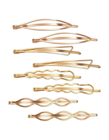 Juego de Horquillas para el Cabello Messen 8 Piezas Doradas