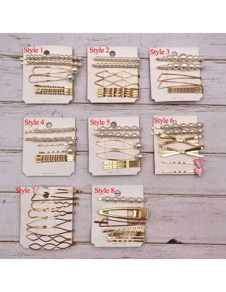 Juego de Horquillas para el Cabello Messen 8 Piezas Doradas Juego de Horquillas para el Cabello Messen 8 Piezas Doradas
