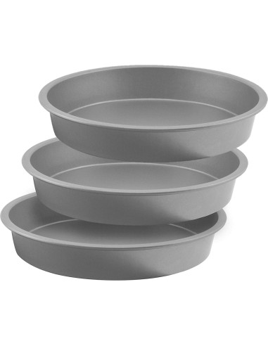 Juego de 3 Moldes para Pasteles Redondos Antiadherentes OvenStuff 22.86 cm