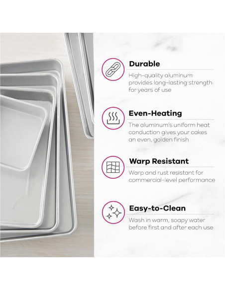 Sartén Cuadrada de Aluminio Wilton 30.48 cm para Pasteles y Brownies Sartén Cuadrada de Aluminio Wilton 30.48 cm para Pasteles y Brownies