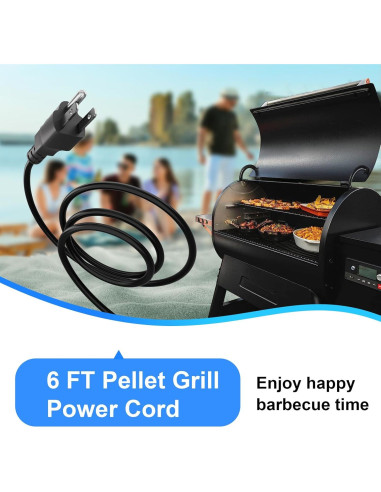 Cable de Alimentación 1.98m para Parrilla Traeger Pro/Ironwood