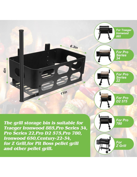 Contenedor de Almacenamiento para Parrillas Traeger 28x16cm Contenedor de Almacenamiento para Parrillas Traeger 28x16cm
