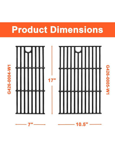 Kit de Piezas para Parrilla Charbroil 2 Quemadores 17"