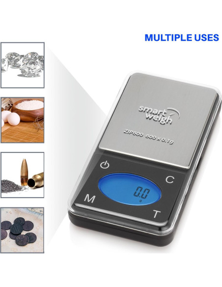 Báscula Digital de Bolsillo Smart Weigh ZIP600 600g 0.1g Báscula Digital de Bolsillo Smart Weigh ZIP600 600g 0.1g