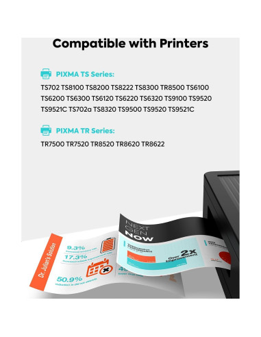 Cartuchos de Tinta TESEN PGI-280XXL CLI-281XXL Juego de 7 Colores