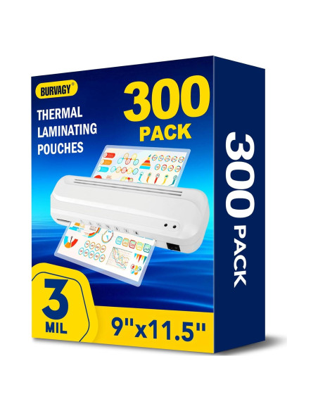 Paquete de 300 Hojas de Laminado BURVAGY 3 Mil Carta 22.86x29.21 cm Paquete de 300 Hojas de Laminado BURVAGY 3 Mil Carta 22.86x29.21 cm