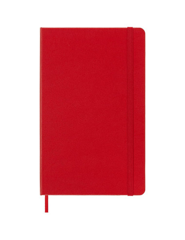 Cuaderno Moleskine Grande Punteado Rojo Escarlata Tapa Dura