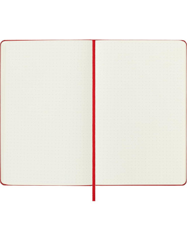 Cuaderno Moleskine Grande Punteado Rojo Escarlata Tapa Dura