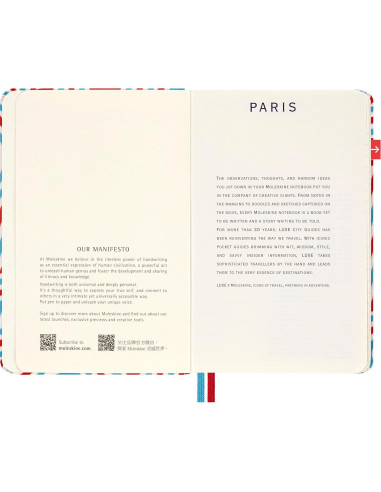 Cuaderno de Viaje Moleskine LUXE París Pocket 112 Páginas