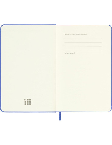 Cuaderno Clásico Moleskine Pocket Azul Hortensia Tapa Dura 192 Páginas