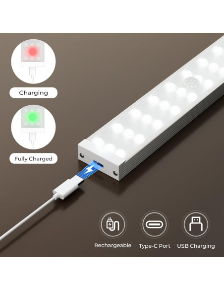Luces LED Bajo Gabinete Henan Liangxi, 6 Pzs, Sensor Movimiento Luces LED Bajo Gabinete Henan Liangxi, 6 Pzs, Sensor Movimiento