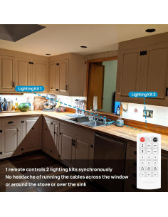 Kit de Luces Bajo Gabinete Litever 21W Luz Diurna 5000K 2