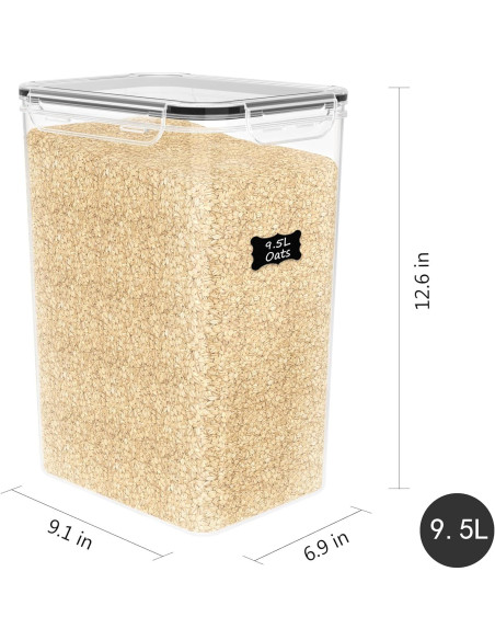 Contenedores de Almacenamiento FOOYOO 9.5L 2 Piezas BPA Free Contenedores de Almacenamiento FOOYOO 9.5L 2 Piezas BPA Free