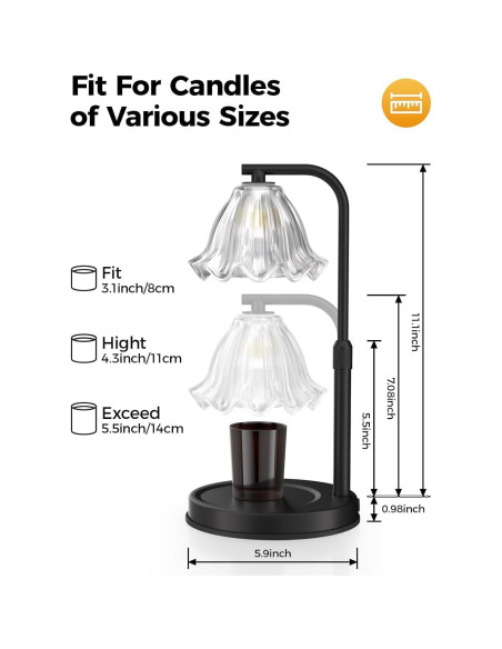 Lámpara Calentadora de Velas Comiling MG-CWL con Temporizador Lámpara Calentadora de Velas Comiling MG-CWL con Temporizador