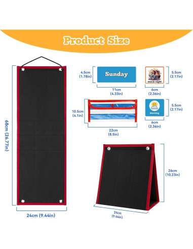 Tablero de Horario Visual PITCOTT para Niños - 103 Cartas