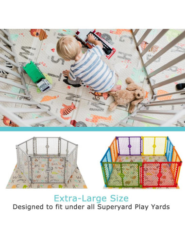 Alfombra de Juego Plegable Toddleroo ABC 180x180 cm - Segura y Resistente al Agua