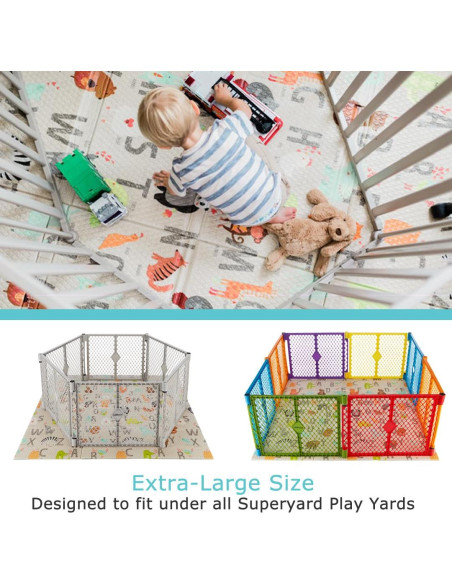 Alfombra de Juego Plegable Toddleroo ABC 180x180 cm - Segura y Resistente al Agua Alfombra de Juego Plegable Toddleroo ABC 180x180 cm - Segura y Resistente al Agua