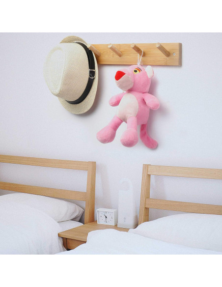 Perchero de pared WEBI 5 ganchos bambú natural 43.18 cm Perchero de pared WEBI 5 ganchos bambú natural 43.18 cm