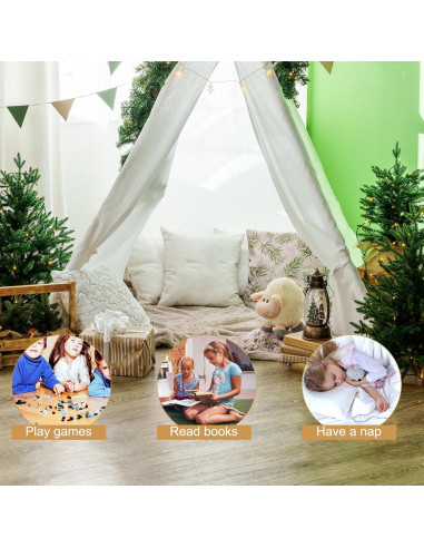 6 Tiendas Teepee para Niños con Luces 3m - MBJZSL