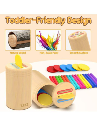 Juguete Montessori ZIZZ de Clasificación de Colores 1-3 Años