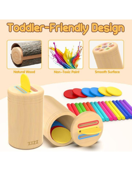 Juguete Montessori ZIZZ de Clasificación de Colores 1-3 Años Juguete Montessori ZIZZ de Clasificación de Colores 1-3 Años