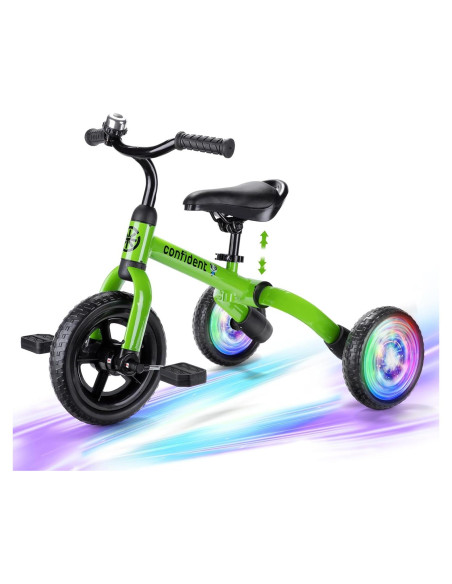 Triciclo 3 en 1 YGJT Verde para Niños 2 a 5 Años Ajustable Triciclo 3 en 1 YGJT Verde para Niños 2 a 5 Años Ajustable