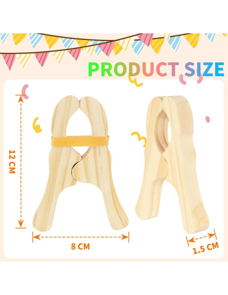 12 Clips de Madera para Juego Montessori y Waldorf - 363g 12 Clips de Madera para Juego Montessori y Waldorf - 363g