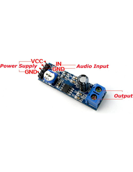 Módulo Amplificador de Audio LM386 QEBIDUM 6 Pcs 5V-12V Módulo Amplificador de Audio LM386 QEBIDUM 6 Pcs 5V-12V