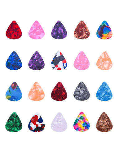 Puas de Guitarra I-MART Celuloide 0.46mm Multicolor Paquete 12