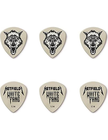 Pua de Guitarra Jim Dunlop Hetfield White Fang 1.14mm Pua de Guitarra Jim Dunlop Hetfield White Fang 1.14mm
