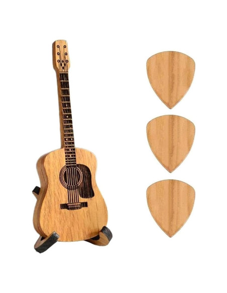 Caja de Pua de Guitarra de Madera GOKTRO - 3 Piezas Caja de Pua de Guitarra de Madera GOKTRO - 3 Piezas