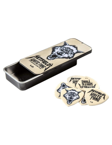 Púa de Guitarra Jim Dunlop Hetfield 1.14mm Blanca - Caja 6 Unidades