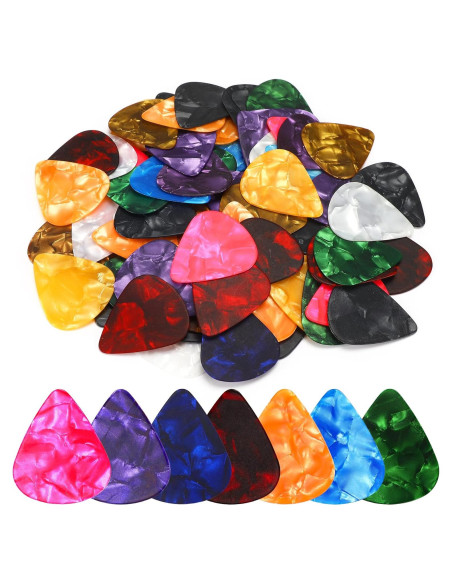 Púas de Guitarra Augshy, Paquete de 150 Púas de Celluloide 0.71mm Púas de Guitarra Augshy, Paquete de 150 Púas de Celluloide 0.71mm
