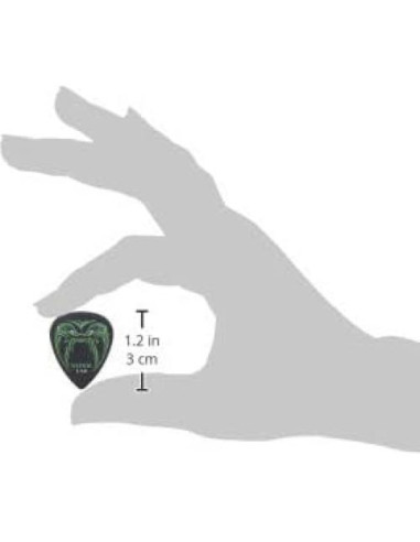 Púas de guitarra Dunlop Black Fang 1.14mm - 6 unidades