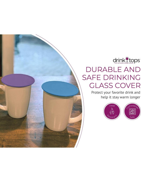 Tapa de Silicona Coverware para Tazas - 4 Piezas - Silo Tapa de Silicona Coverware para Tazas - 4 Piezas - Silo