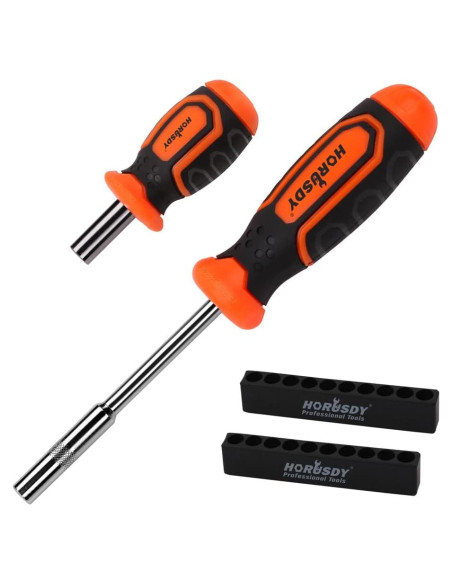 Adaptador de Bit Magnético 1/4" HORUSDY 2 Piezas 90mm y 210mm Adaptador de Bit Magnético 1/4" HORUSDY 2 Piezas 90mm y 210mm