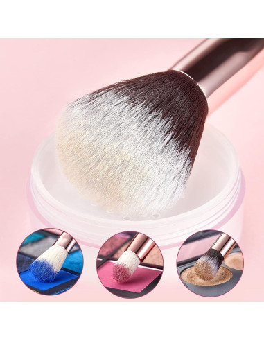 Juego de Brochas de Maquillaje Jessup 15 Piezas Rosa Oro/Negro