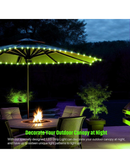 Luces de Cadena LED Waybelive 12 m, 16 Colores, Impermeable Luces de Cadena LED Waybelive 12 m, 16 Colores, Impermeable