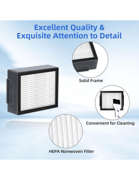 Paquete de 12 Filtros HEPA LVTENGAI para iRobot Roomba E/I/J Series Paquete de 12 Filtros HEPA LVTENGAI para iRobot Roomba E/I/J Series