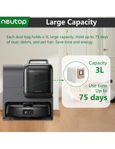 Bolsas de polvo desechables Neutop para eufy E25/E28 - 12 unidades