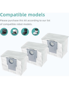 6 Bolsas de Polvo Reemplazo SONGRUI para Roborock 3L 2