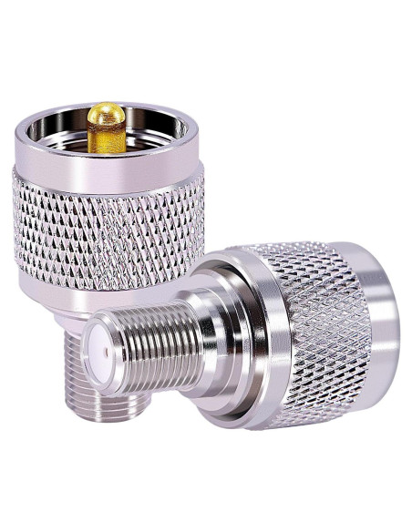 Adaptador UHF a F CNARIO A41 - 2 Conectores Coaxiales Adaptador UHF a F CNARIO A41 - 2 Conectores Coaxiales